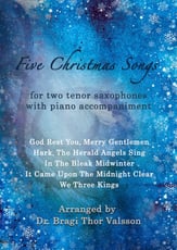 Five Christmas Songs - two Tenor Saxophones with Piano accompaniment P.O.D cover